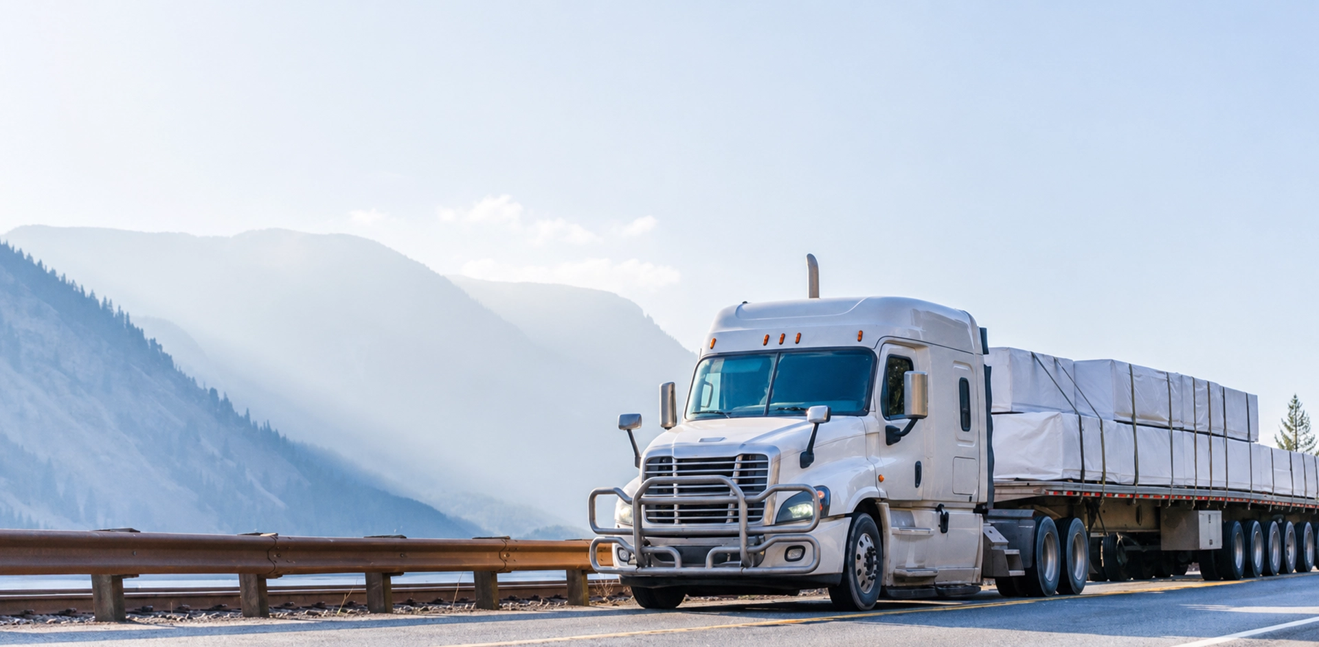 Range Point Transportation truck on the highway
